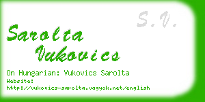 sarolta vukovics business card
